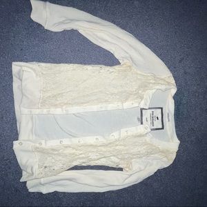 White laced cardigan